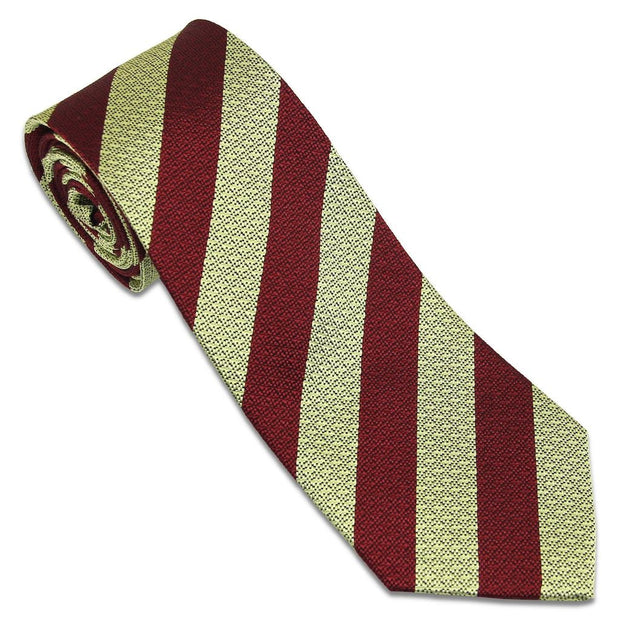 King's Royal Hussars Tie (Silk Non Crease) Tie, Silk Non Crease The Regimental Shop Maroon/Buff one size fits all 
