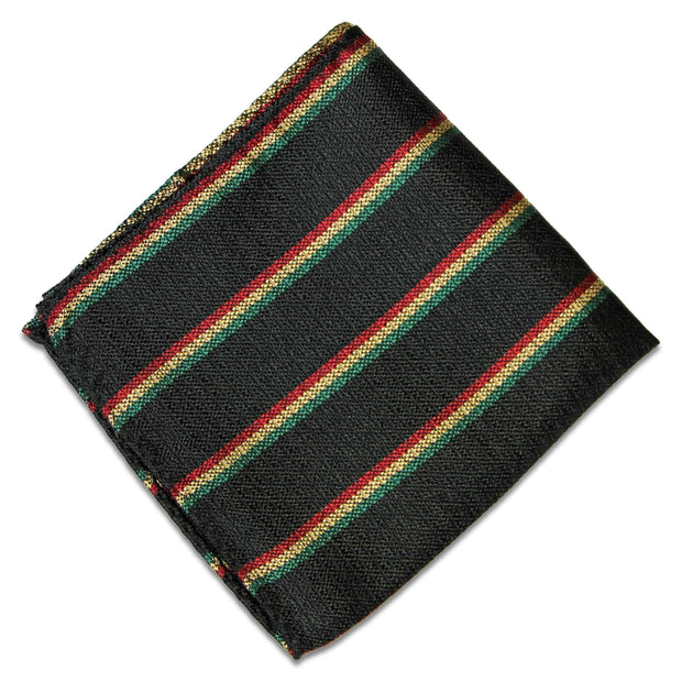 Mercian Regiment (Town) Silk Non Crease Pocket Square Pocket Square The Regimental Shop Black/Red/Buff/Green one size fits all 