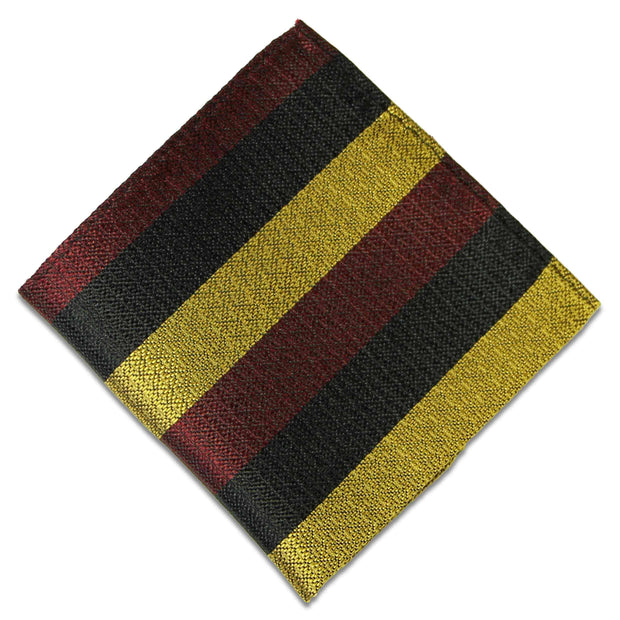 Prince of Wales's Own Regiment of Yorkshire Silk Non Crease Pocket Square Pocket Square The Regimental Shop Black/Yellow/Maroon one size fits all 