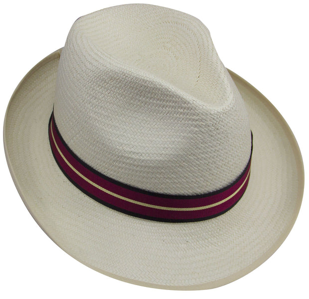 Prince of Wales's Own Regiment of Yorkshire Panama Hat Panama Hat The Regimental Shop 6 3/4" (55) maroon/black/yellow 