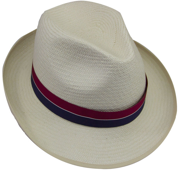 Queen's Dragoon Guards Panama Hat Panama Hat The Regimental Shop 6 3/4" (55) blue/white/red 