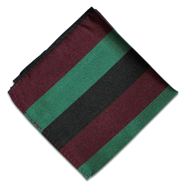 Queen's Lancashire Regiment Silk Pocket Square Pocket Square The Regimental Shop Black/Green/Maroon one size fits all 