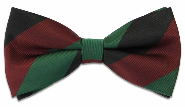 Queen's Lancashire Regiment Polyester (Pretied) Bow Tie Bowtie, Polyester The Regimental Shop Black/Green/Maroon one size fits all 