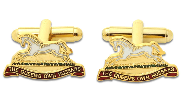 Queen's Own Hussars Cufflinks Cufflinks, T-bar The Regimental Shop Gold/White/Green one size fits all 