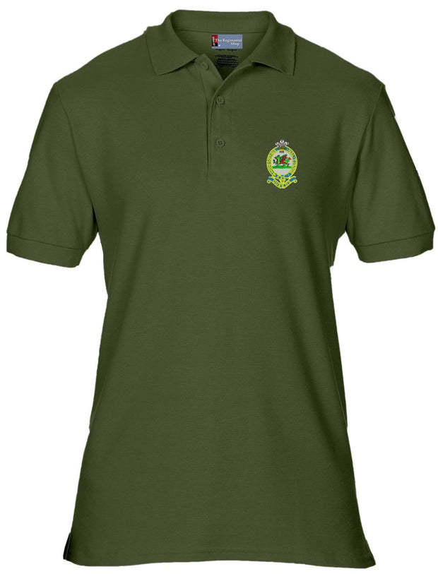 Queen's Regiment Polo Shirt Clothing - Polo Shirt The Regimental Shop 36" (S) Olive 