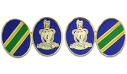Queen's Royal Hussars Regimental Cufflinks Cufflinks, Gilt Enamel The Regimental Shop Blue/Yellow/Green/Gold One Size Fits All 