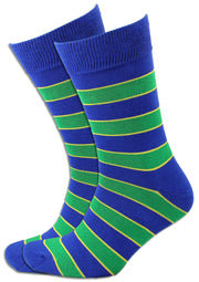 Queen's Royal Hussars 'Stable Belt' Socks Socks The Regimental Shop Blue/Green/Yellow One size fits all 