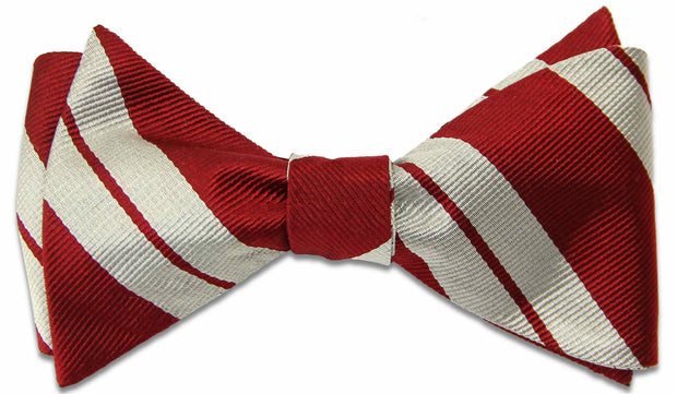 Queen's Royal Lancers Silk (Self Tie) Bow Tie Bowtie, Silk The Regimental Shop Red/Silver one size fits all 