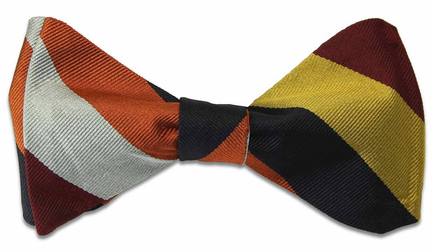 RAF Regiment Silk (Self Tie) Bow Tie Bowtie, Silk The Regimental Shop Maroon/Yellow/Orange/Blue one size fits all 