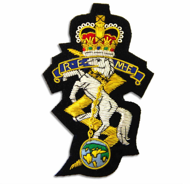 REME (Queen's Crown) Blazer Badge Blazer badge The Regimental Shop Black/Gold/Silver One size fits all 