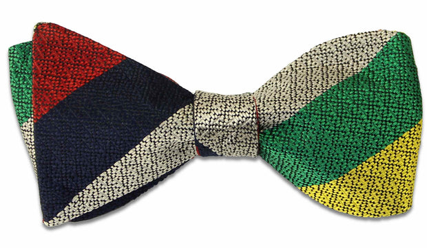 RLC Officers' Club Silk Non Crease (Self Tie) Bow Tie Bowtie, Silk The Regimental Shop Silver/Blue/Green/Red/Yellow one size fits all 