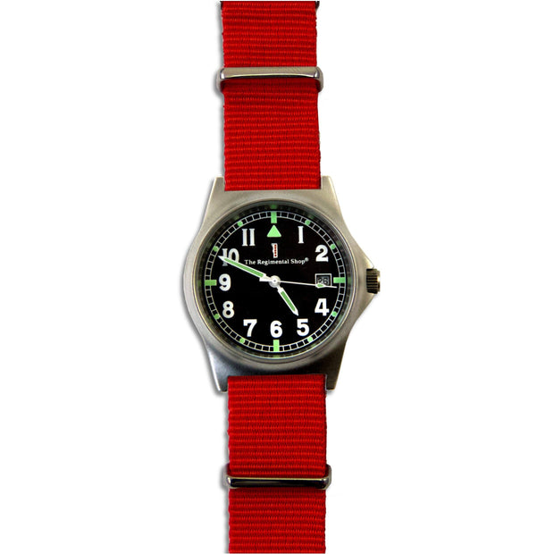 G10 Military Watch with Red Watch Strap G10 Watch The Regimental Shop   
