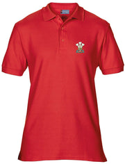 Royal Welsh Regiment Polo Shirt Clothing - Polo Shirt The Regimental Shop 36" (S) Red 