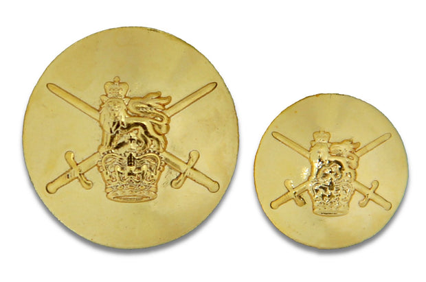 Regular British Army Blazer Button Buttons, Blazer The Regimental Shop Small - 16mm (26-ligne) Gold 