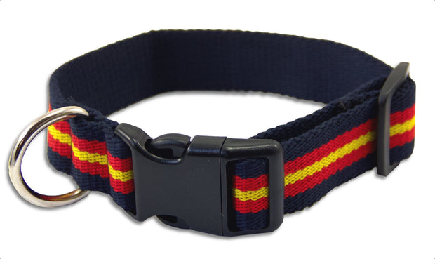 Royal Anglian Wide Dog Collar Dog Collar - Wide The Regimental Shop Small: 30cm - 43cm Blue/Red/Yellow 