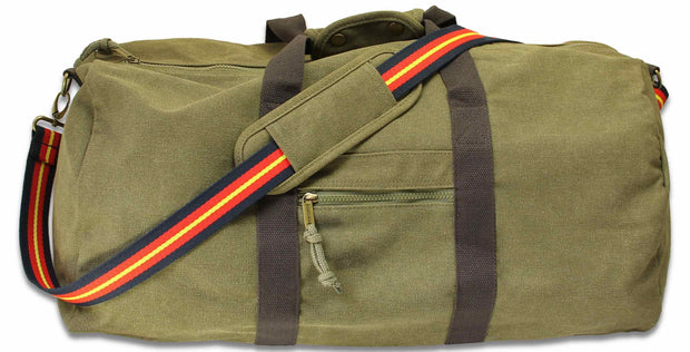 Royal Anglian Regiment Canvas Holdall Bag Holdall Bag The Regimental Shop Vintage Military Green  