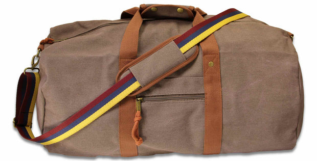 Royal Army Medical Corps (RAMC) Canvas Holdall Bag Holdall Bag The Regimental Shop Vintage Brown  