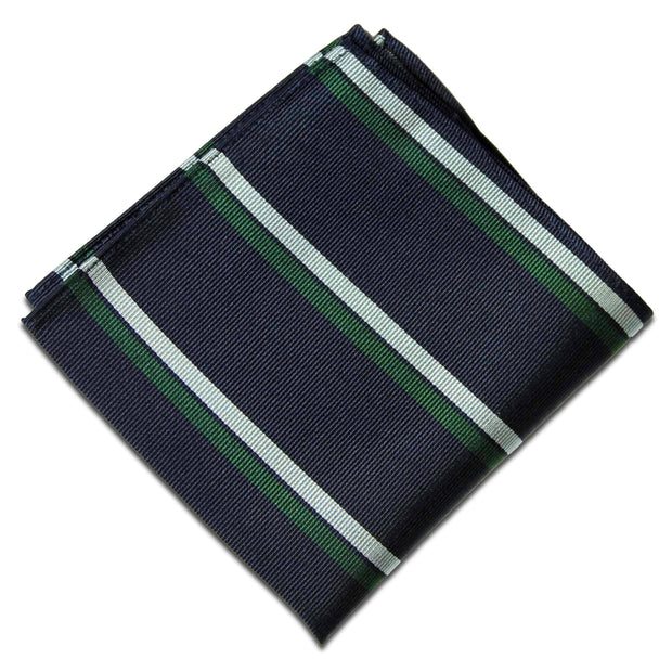 Royal Corps of Signals Silk Pocket Square Pocket Square The Regimental Shop Blue/Green/Silver one size fits all 