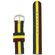 Royal Dragoon Guards Two Piece Watch Strap Two Piece Watch Strap The Regimental Shop Maroon/Yellow/Green one size fits all 