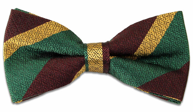 Royal Dragoon Guards Silk Non Crease (Pretied) Bow Tie Bowtie, Silk The Regimental Shop Green/Gold/Maroon one size fits all 
