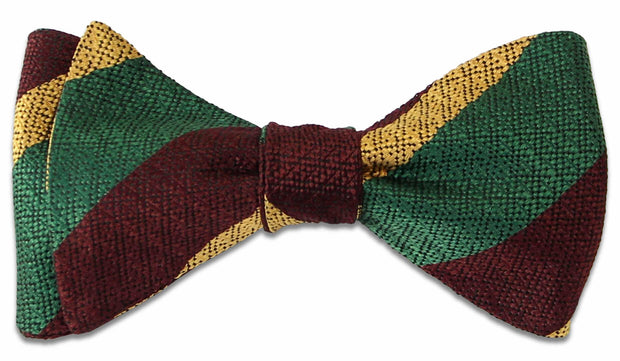 Royal Dragoon Guards Silk Non Crease (Self Tie) Bow Tie Bowtie, Silk The Regimental Shop Green/Maroon/Gold one size fits all 