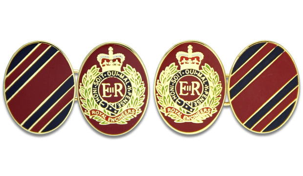 Royal Engineers Cufflinks Cufflinks, Gilt Enamel The Regimental Shop Maroon/Blue/Gold one size fits all 