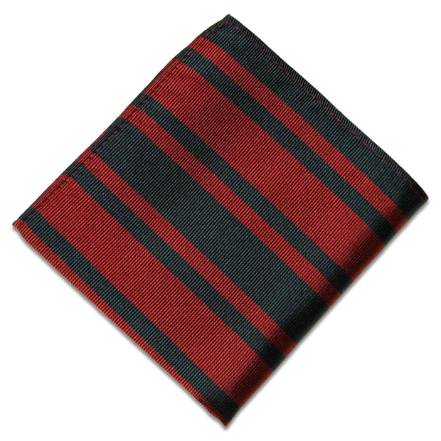 Royal Engineers Silk Pocket Square Pocket Square The Regimental Shop Maroon/Blue one size fits all 