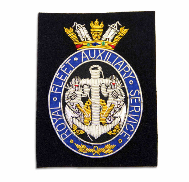 Royal Fleet Auxiliary Service Blazer Badge Blazer badge The Regimental Shop Black/Blue/Silver One size fits all 