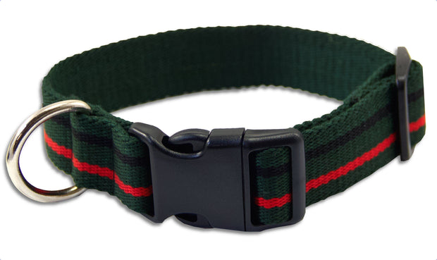 Royal Green Jackets (RGJ) Wide Dog Collar Dog Collar - Wide The Regimental Shop 32cm - 50cm Green/Red/Black 