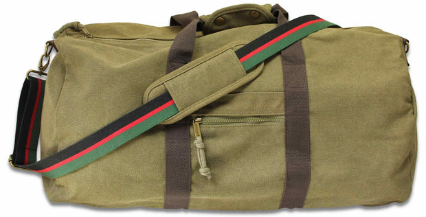 Royal Gurkha Rifles (RGR) Canvas Holdall Bag Holdall Bag The Regimental Shop Vintage Military Green  