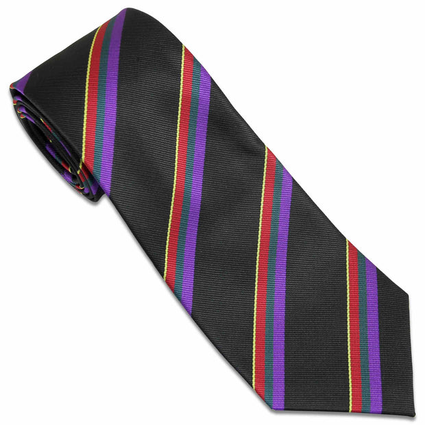 Royal Hampshire Regiment Tie (Polyester) Tie, Polyester The Regimental Shop Black/Purple/Green/Red/Yellow one size fits all 