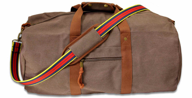 Royal Logistic Corps (RLC) Canvas Holdall Bag Holdall Bag The Regimental Shop Vintage Brown  