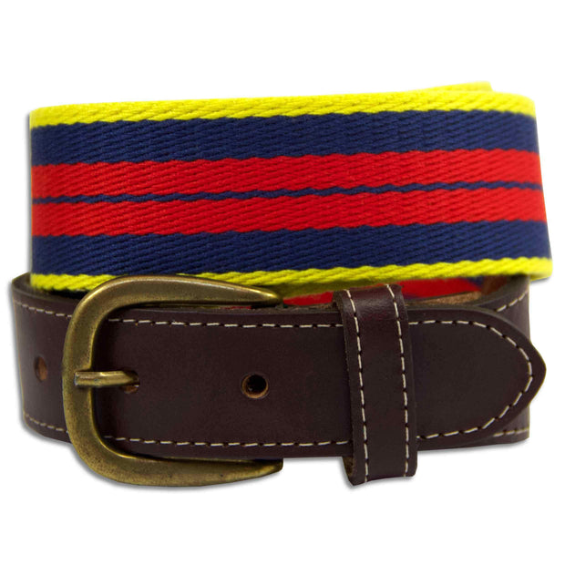 Royal Logistic Corps Webbing Belt Webbing Belt The Regimental Shop S (30-32") Yellow/Blue/Red 