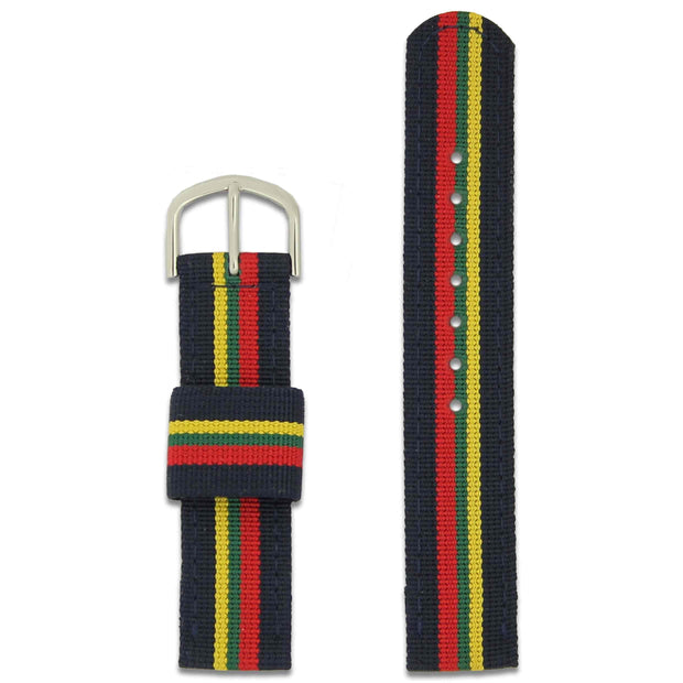 Royal Marines Two Piece Watch Strap Two Piece Watch Strap The Regimental Shop Blue/Yellow/Green/Red one size fits all 