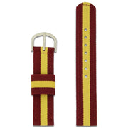 Royal Regiment of Fusiliers Two Piece Watch Strap Two Piece Watch Strap The Regimental Shop Maroon/Yellow one size fits all 