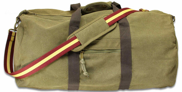 Royal Regiment of Fusiliers Canvas Holdall Bag Holdall Bag The Regimental Shop Vintage Military Green  