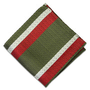 Royal Regiment of Wales Silk Non Crease Pocket Square Pocket Square The Regimental Shop Green/Red/White one size fits all 