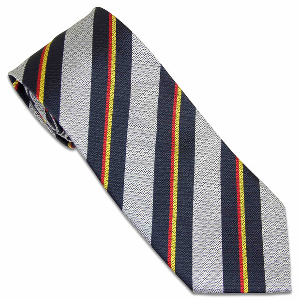 Royal Scots Greys Tie (Polyester Non Crease) Tie, Polyester The Regimental Shop Silver/Dark Blue/Red/Yellow one size fits all 