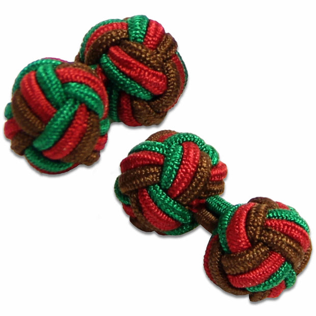Royal Tank Regiment Knot Cufflinks Cufflinks, Knot The Regimental Shop Brown/Red/Green one size fits all 
