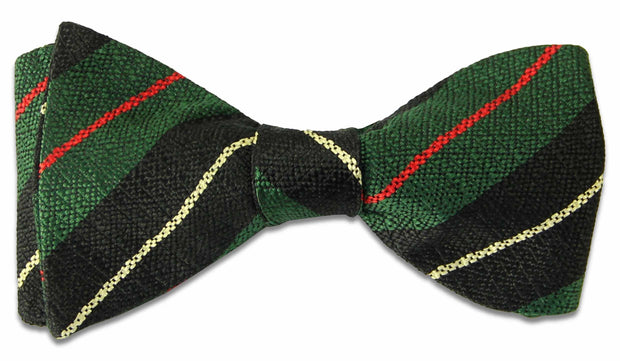 Royal Irish Rangers Silk Non Crease Self Tie Bow Tie Bowtie, Silk The Regimental Shop Green/Black/Red/Buff one size fits all 