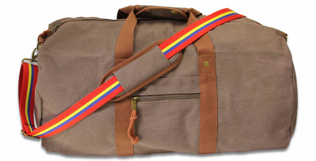Royal Military Academy Sandhurst (RMAS) Canvas Holdall Bag Holdall Bag The Regimental Shop Vintage Brown  