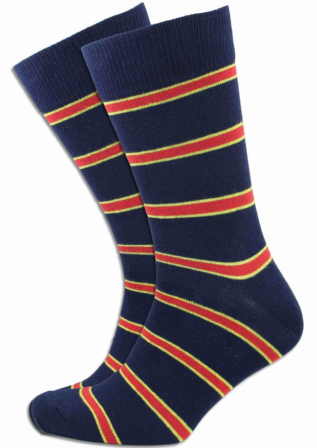 Sandhurst (Royal Military Academy) Socks Socks The Regimental Shop Navy Blue/Yellow/Red One size fits all 