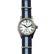 "Special Ops" Military Watch with a Blue Striped Strap Special Ops Watch The Regimental Shop   