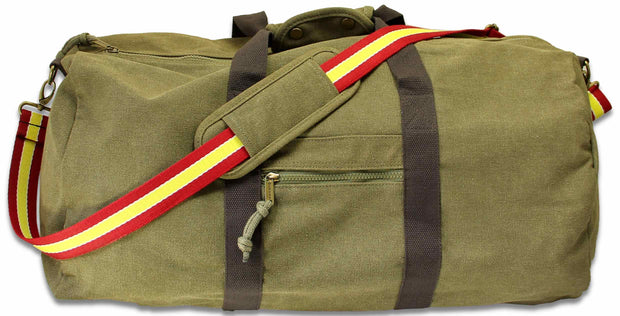 The Royal Lancers Canvas Holdall Bag Holdall Bag The Regimental Shop Vintage Military Green  