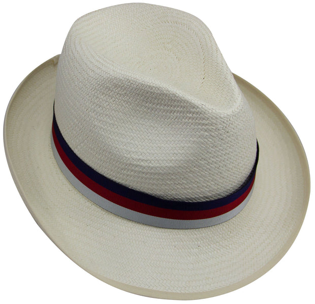 Tri-Services Panama Hat Panama Hat The Regimental Shop 6 3/4" (55) Light Blue/Red/Navy Blue 