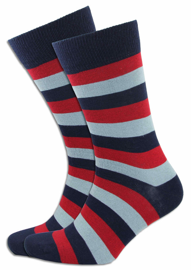 Tri-Services Socks Socks The Regimental Shop Dark Blue/Light Blue/Red One size fits all 