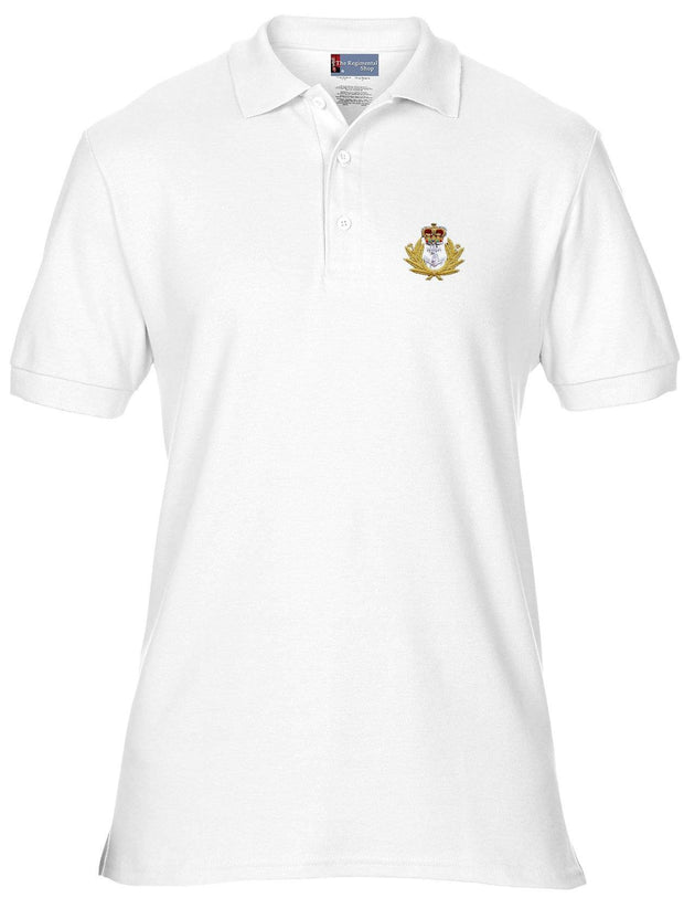 Royal Navy Polo Shirt (Cap Badge) Clothing - Polo Shirt The Regimental Shop 36" (S) White 