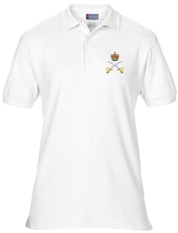 Royal Army Physical Training Corps (RAPTC) Polo Shirt Clothing - Polo Shirt The Regimental Shop 36" (S) White Queen's Crown