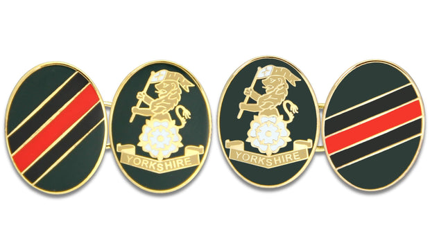 The Royal Yorkshire Regiment Cufflinks Cufflinks, Gilt Enamel The Regimental Shop Green/Red/Black/Gold one size fits all 