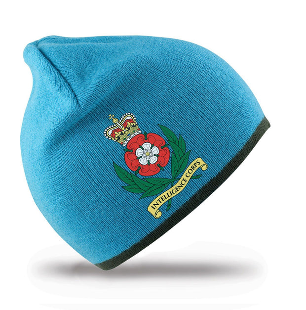 Intelligence Corps Regimental Beanie Hat Clothing - Beanie The Regimental Shop Aqua/Grey one size fits all 